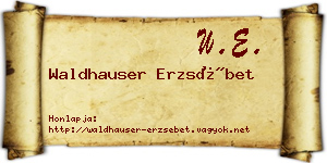 Waldhauser Erzsébet névjegykártya